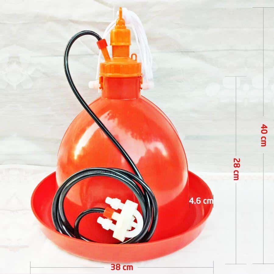 Máng nước cho gà tự động giá luôn rẻ, Giao hàng tận nơi 8 Kích thước máng uống nước dạng chuông